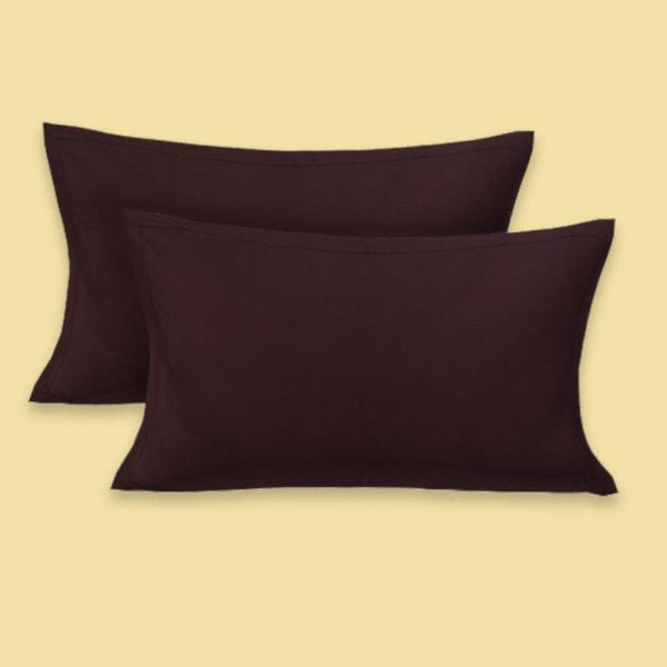 Buy Delvo Pillow Cover (Brown) - Set Of Two Pillow Covers from Vaaree