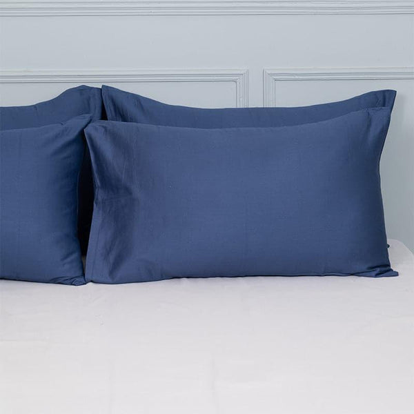 Buy Remy Solid Pillow Cover (Indigo) - Set Of Four Pillow Covers from Vaaree