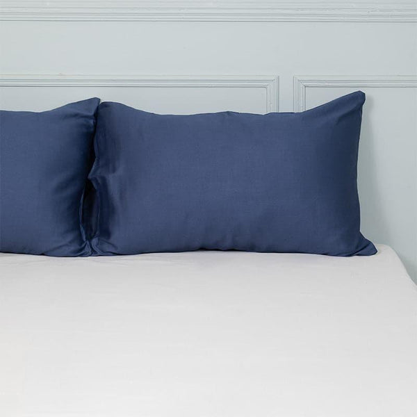 Buy Remy Solid Pillow Cover (Indigo) - Set Of Two Pillow Covers from Vaaree