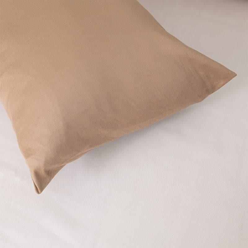 Buy Remy Solid Pillow Cover (Khaki) - Set Of Four Pillow Covers from Vaaree