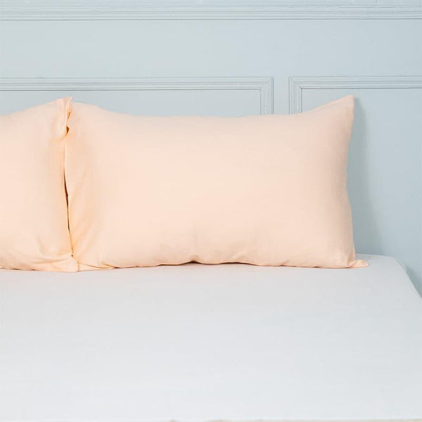 Buy Remy Solid Pillow Cover (Peach) - Set Of Two Pillow Covers from Vaaree