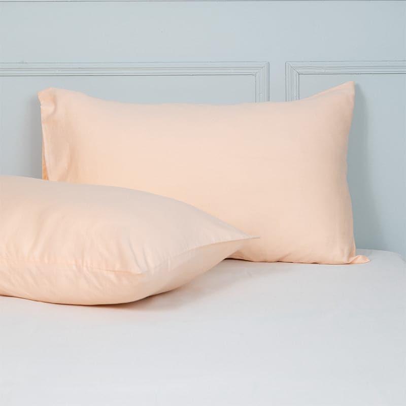 Buy Remy Solid Pillow Cover (Peach) - Set Of Two Pillow Covers from Vaaree