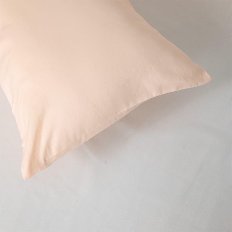 Buy Remy Solid Pillow Cover (Peach) - Set Of Two Pillow Covers from Vaaree