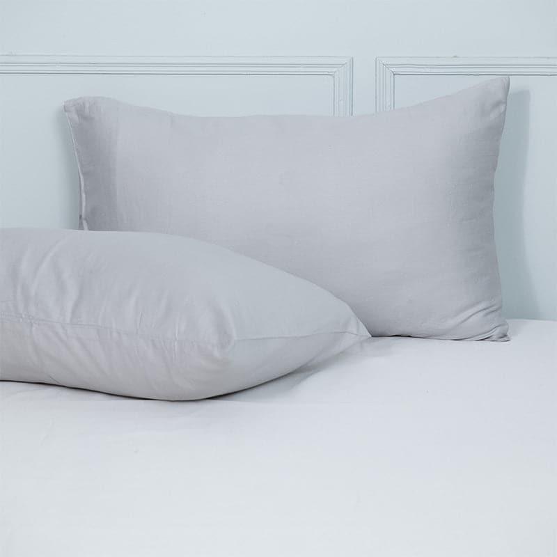 Buy Pillow Covers - Remy Solid Pillow Cover (Silver) - Set Of Two at Vaaree online