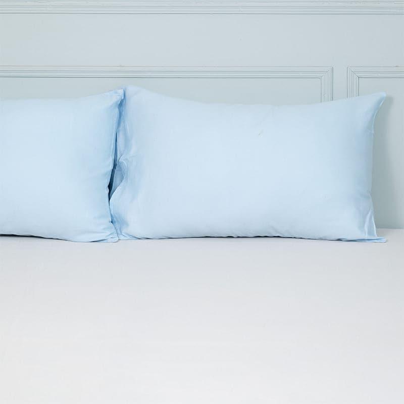 Buy Remy Solid Pillow Cover (Sky Blue) - Set Of Two Pillow Covers from Vaaree