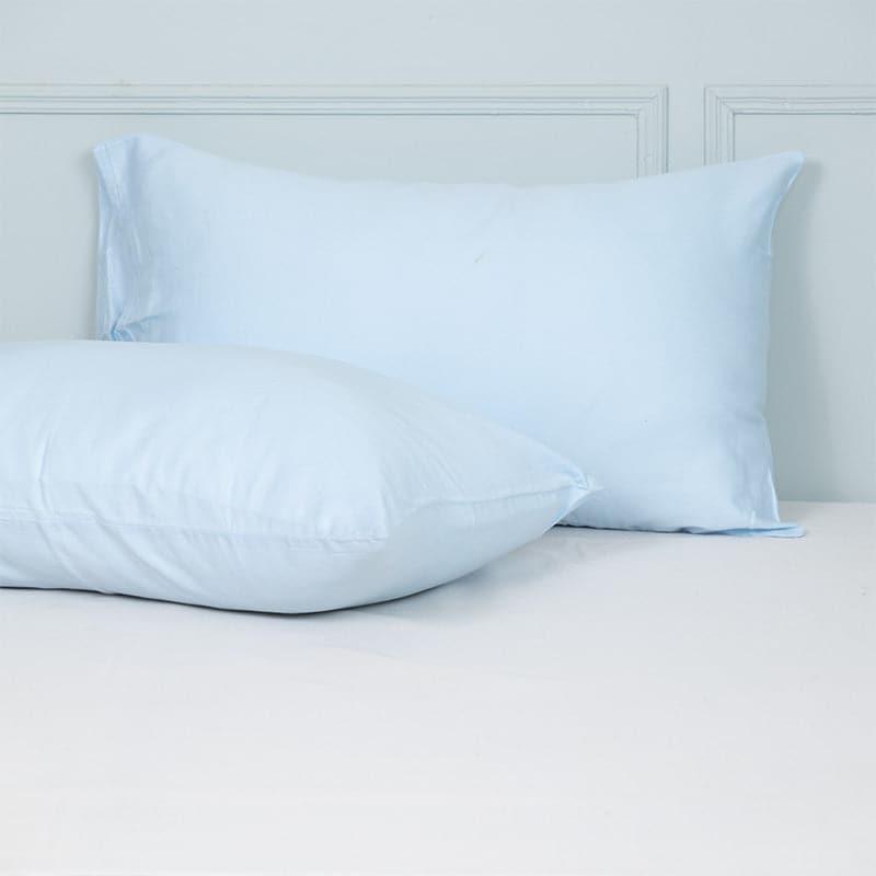 Buy Remy Solid Pillow Cover (Sky Blue) - Set Of Two Pillow Covers from Vaaree