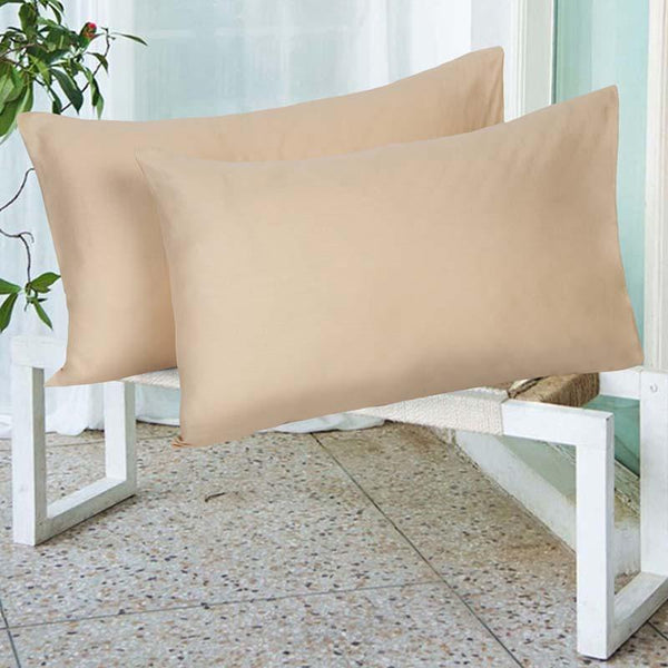 Buy Striped Wonder Pillow Cover (Beige) - Set Of Two Pillow Covers from Vaaree