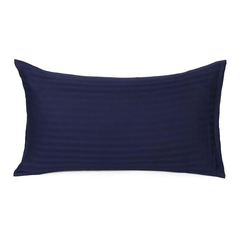 Buy Striped Wonder Pillow Cover (Navy Blue) - Set Of Two Pillow Covers from Vaaree