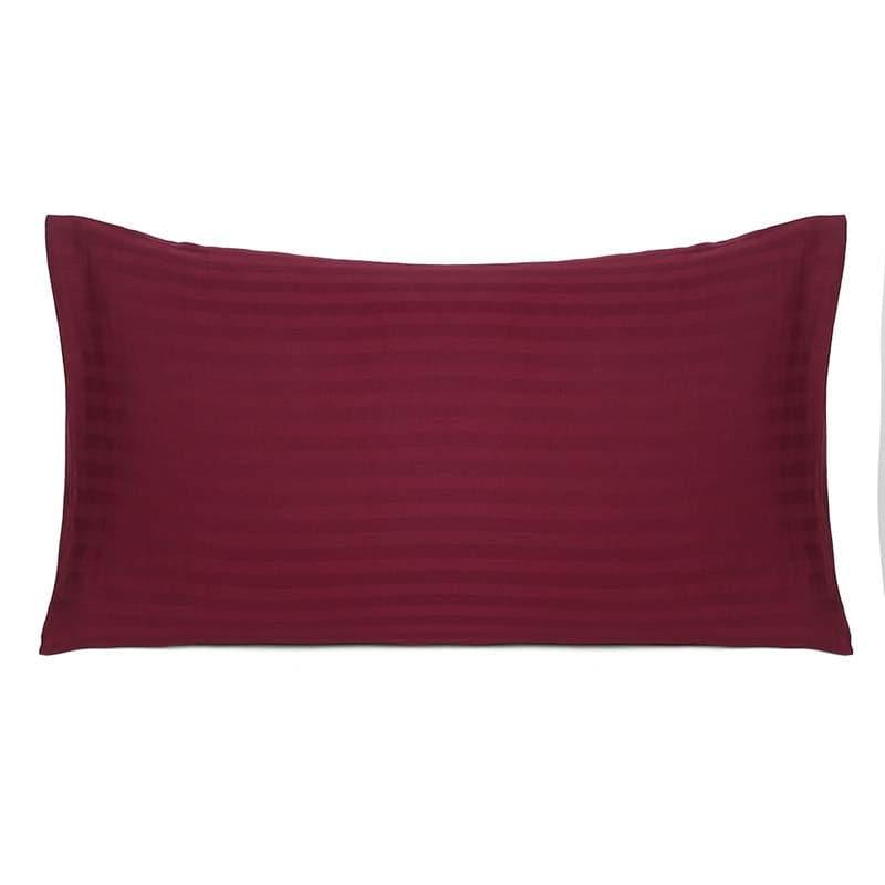 Buy Pillow Covers - Striped Wonder Pillow Cover (Wine) - Set Of Two at Vaaree online