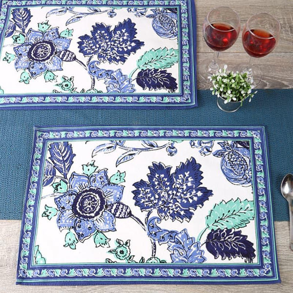 Table Mat - Blue Chintz Table Mat- Set of Six