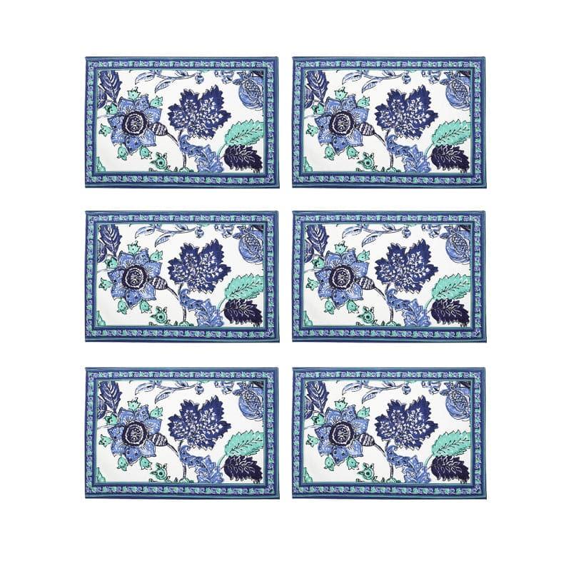 Buy Blue Chintz Table Mat- Set of Six Table Mats from Vaaree