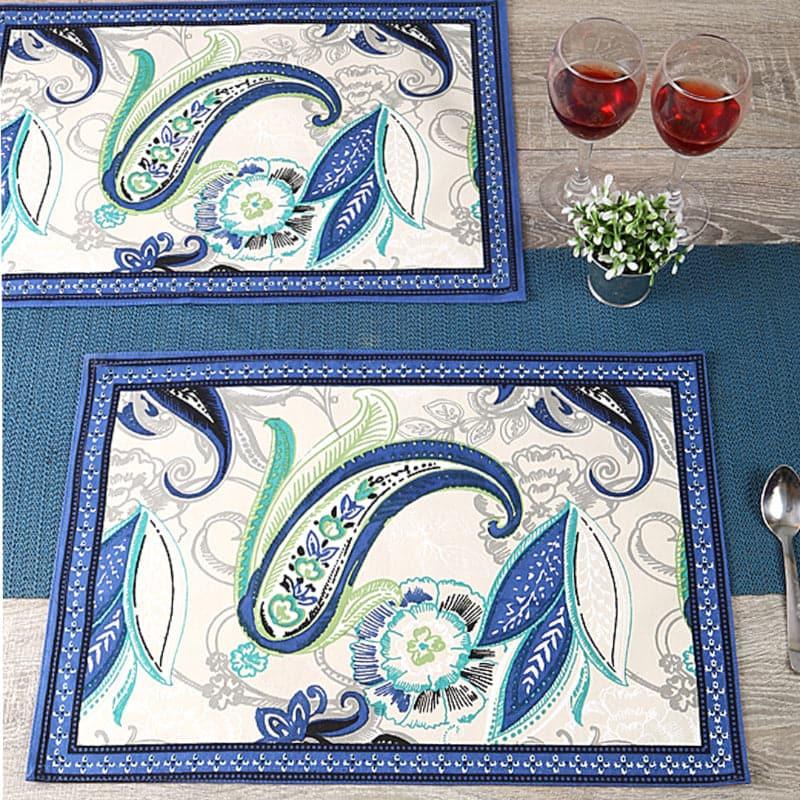 Table Mat - Blue Paisley Table Mat - Set Of Six