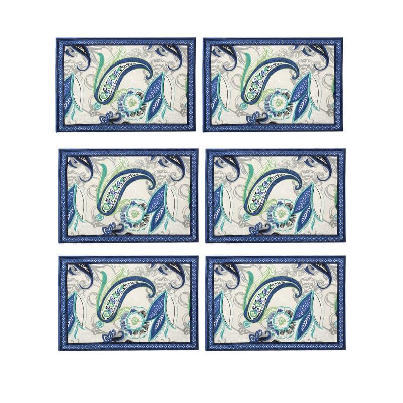 Table Mat - Blue Paisley Table Mat - Set Of Six