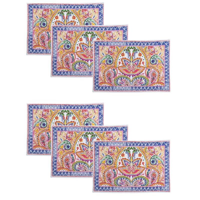 Buy Over The World Table Mat - Set Of Six Table Mats from Vaaree