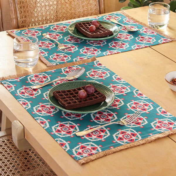 Table Mat - Faye Ethnic Placemat - Set Of Two