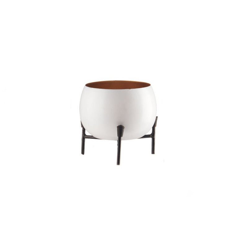 Buy Eukene Metal Planter - White Planter Stand from Vaaree