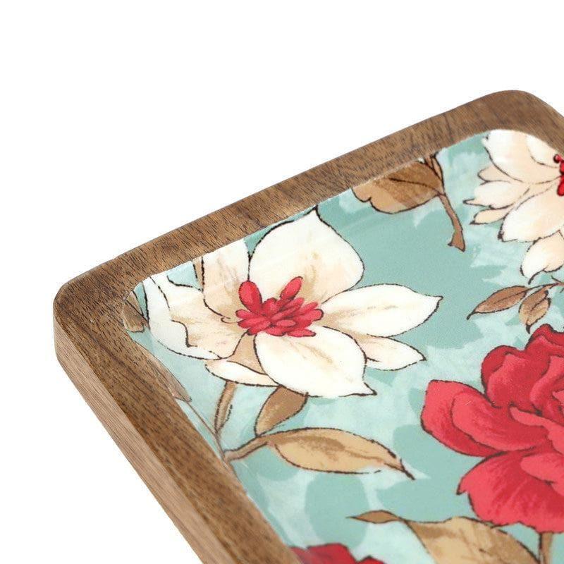 Buy Platter - Aimee Floral Serving Tray at Vaaree online