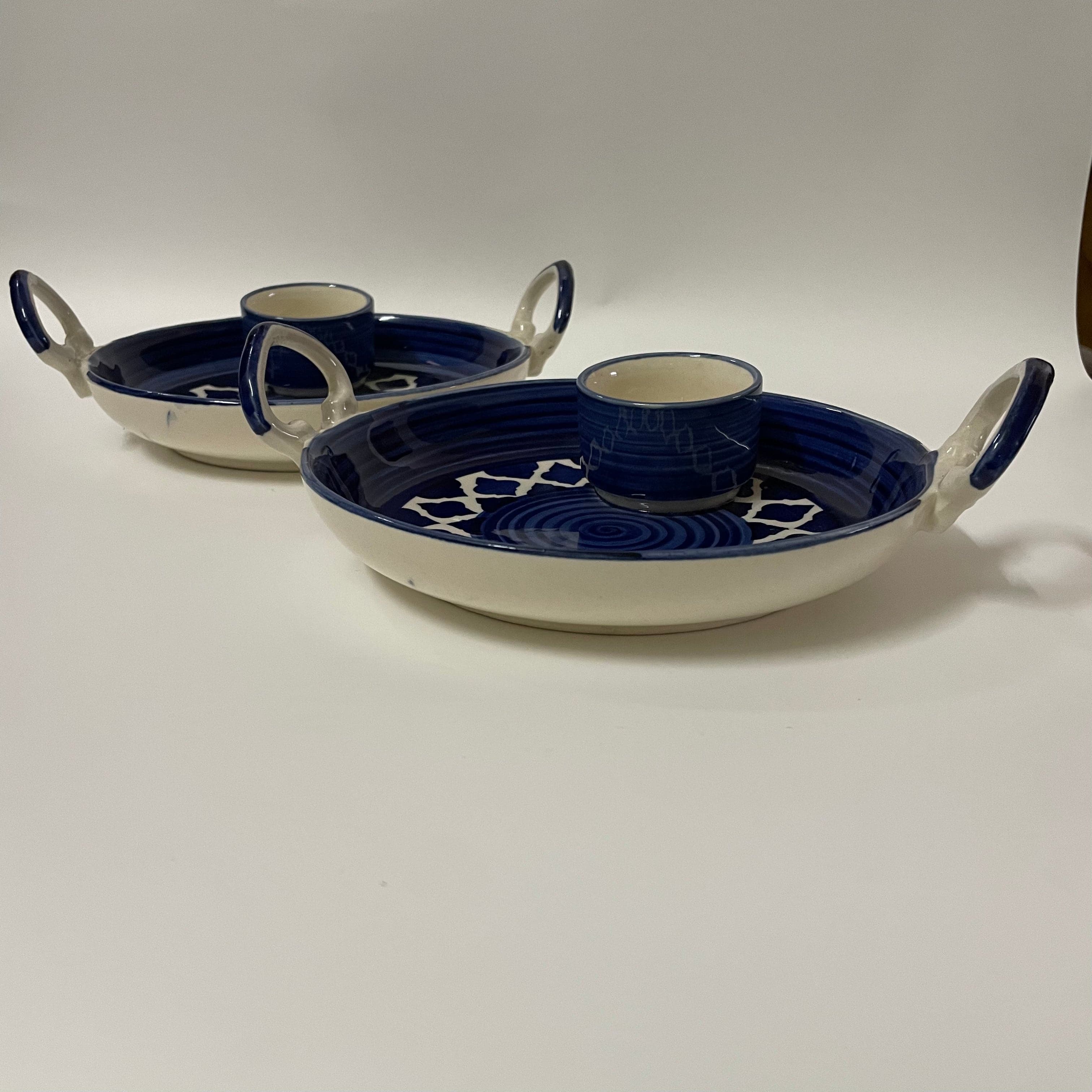 Buy Alkina Platter Blue - Set Of Two Platter from Vaaree