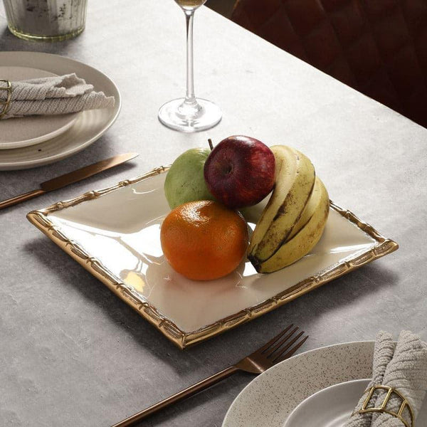 Buy Arianne Aluminium Platter - Gold Platter from Vaaree