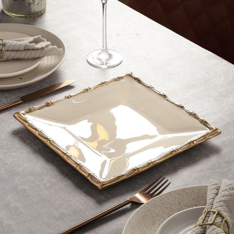 Buy Arianne Aluminium Platter - Gold Platter from Vaaree