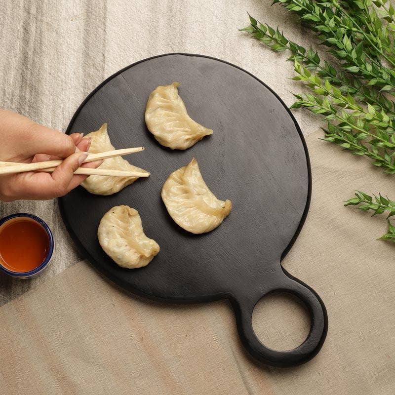 Platter - Bosca Circular Wooden Serving Platter - Black