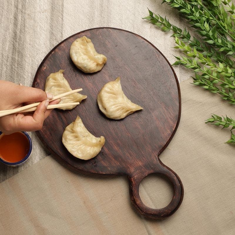 Platter - Bosca Circular Wooden Serving Platter - Brown