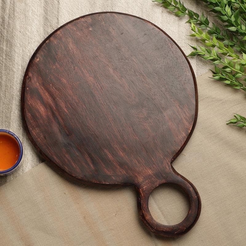 Platter - Bosca Circular Wooden Serving Platter - Brown