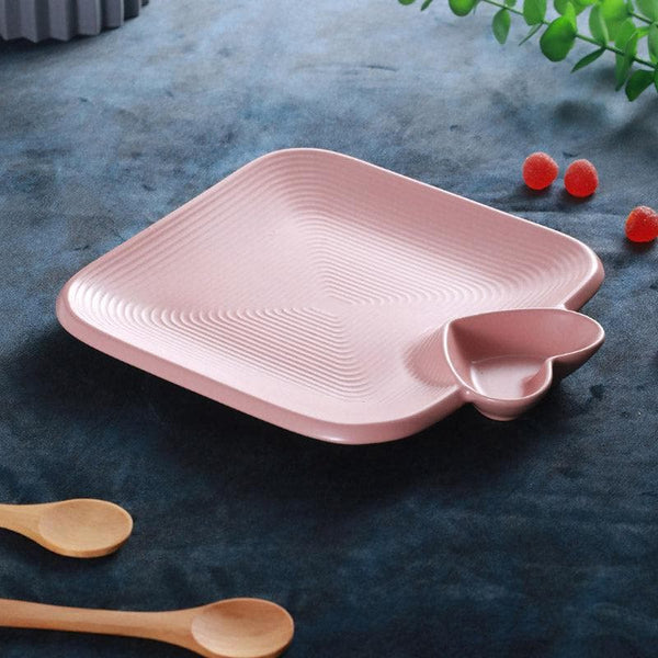 Buy Chip And Dip Plate - Pink Platter from Vaaree