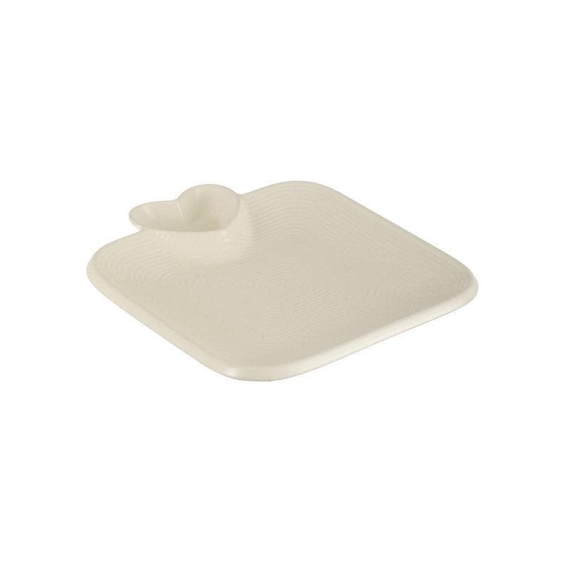 Buy Chip And Dip Plate - White Platter from Vaaree