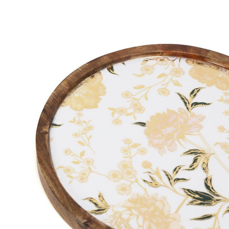 Buy Dupree Floral Pizza Platter Platter from Vaaree