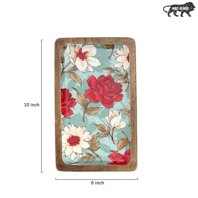 Buy Elodie Floral Serving Tray Platter from Vaaree