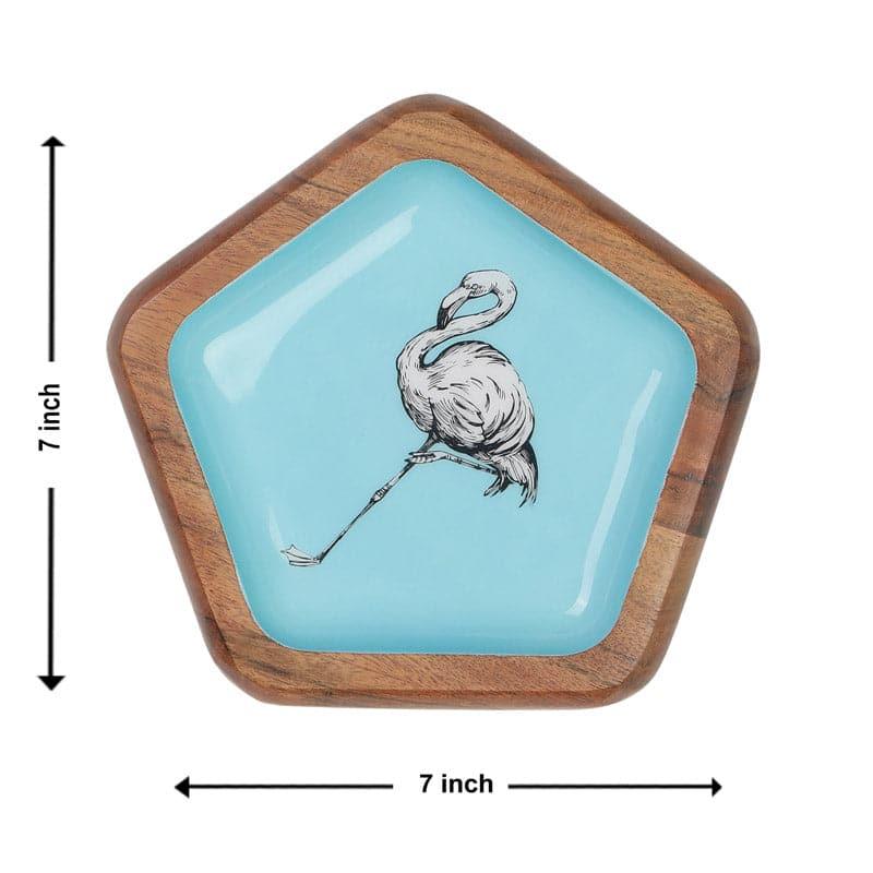 Platter - Flamingo Wooden Platter