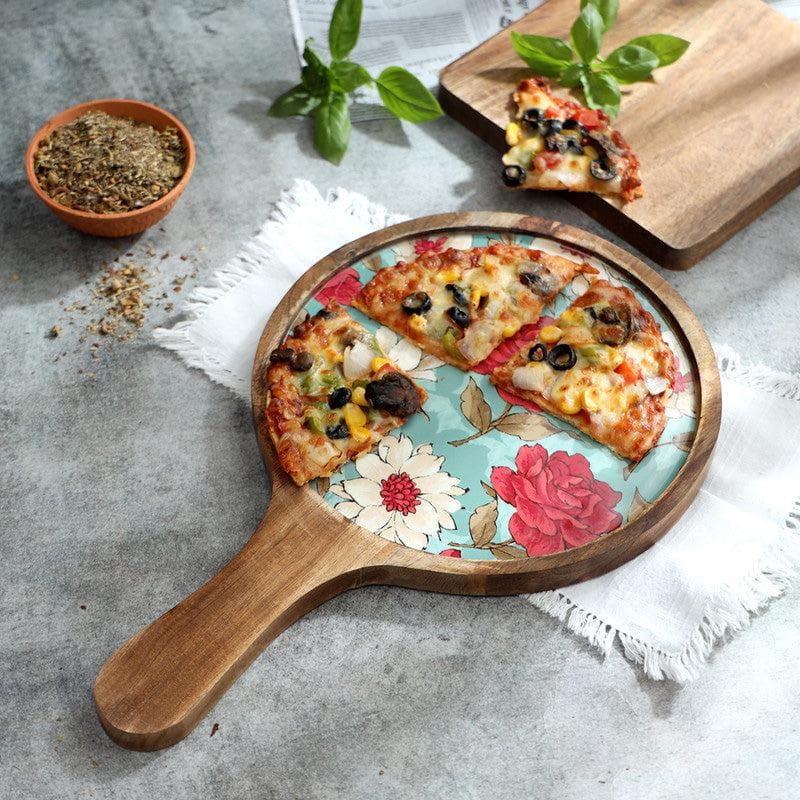 Buy Hetty Floral Pizza Platter Platter from Vaaree