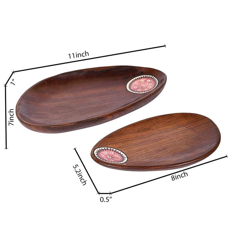 Platter - Kela Wooden Platter - Set Of Two