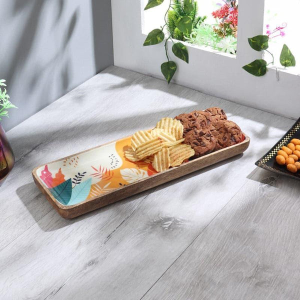 Platter - Linda Nature Rectangle Wooden Platter