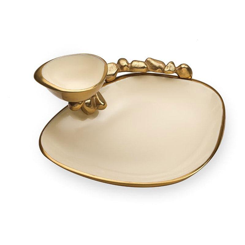 Buy Neva Aluminium Platter - Gold Platter from Vaaree