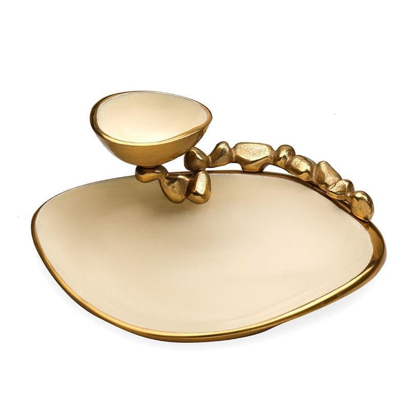 Buy Neva Aluminium Platter - Gold Platter from Vaaree