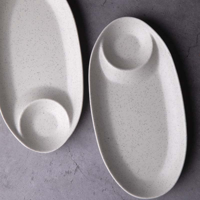 Buy Porris Chip & Dip Plate - Set Of Two Platter from Vaaree