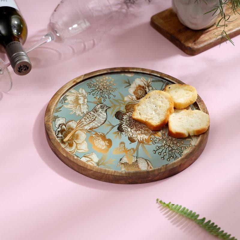 Buy Rhoda Floral Circular Serving Tray Platter from Vaaree