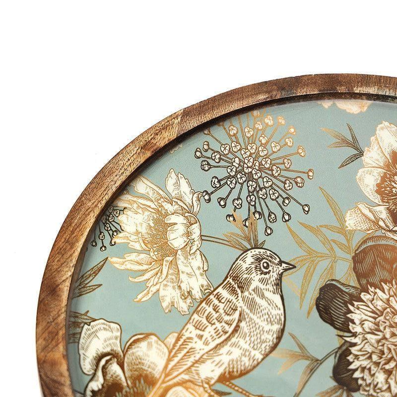 Buy Rhoda Floral Circular Serving Tray Platter from Vaaree