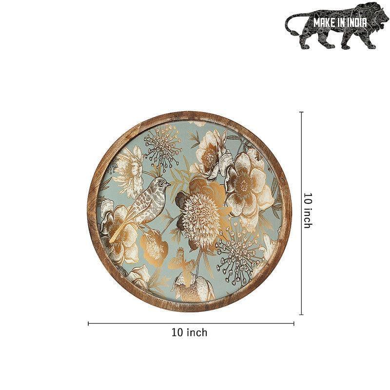 Buy Rhoda Floral Circular Serving Tray Platter from Vaaree