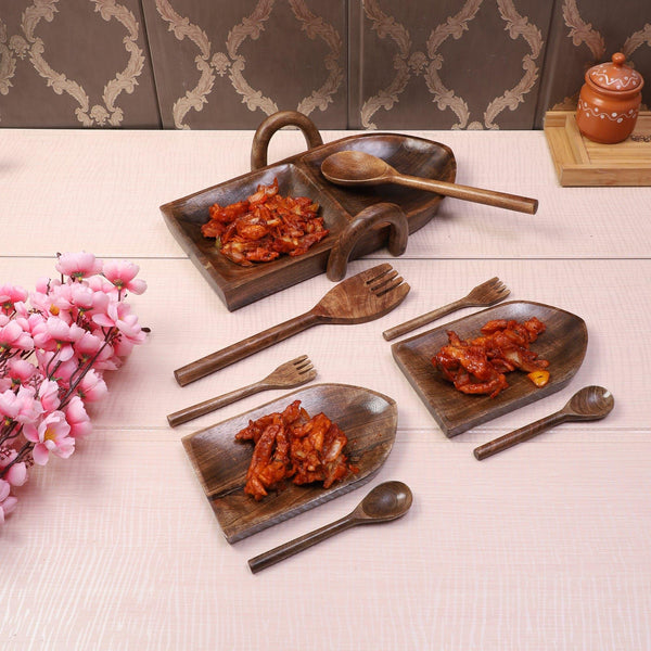 Buy Row Twist Platter - Set Of Nine Platter from Vaaree