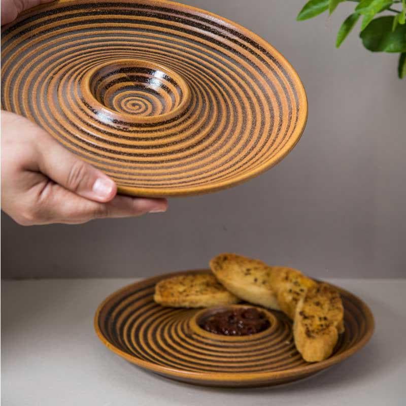 Buy Terra Tones Chip & Dip Platter Platter from Vaaree