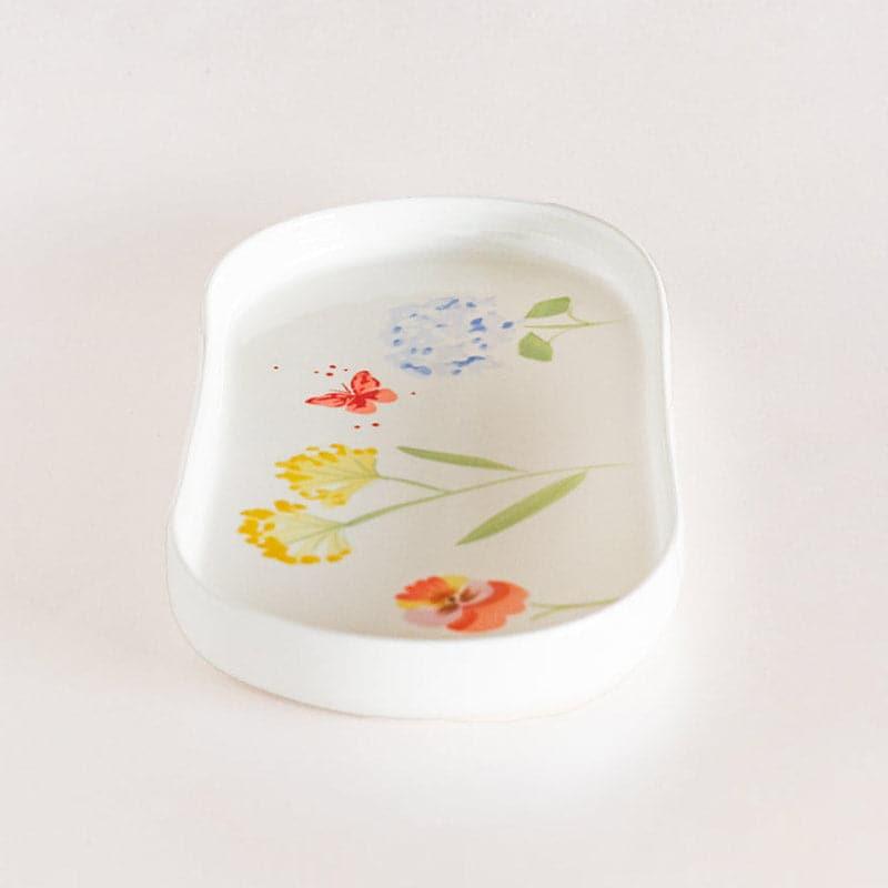 Buy Wildflower Meadow Handpainted Ceramic Rectangular Platter Platter from Vaaree