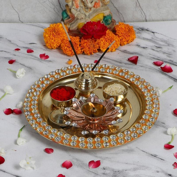 Buy Beaded Bless Thali Set Pooja Thali & Sets from Vaaree