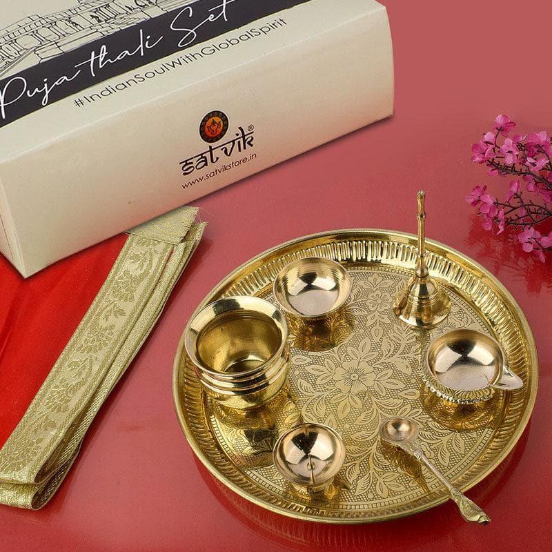 Buy Chitranshi Brass Pooja Thali Pooja Thali & Sets from Vaaree