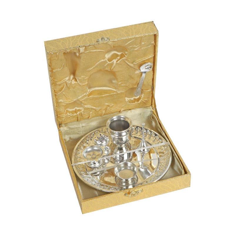 Buy Silver Sacred Pooja Thali Set Pooja Thali & Sets from Vaaree