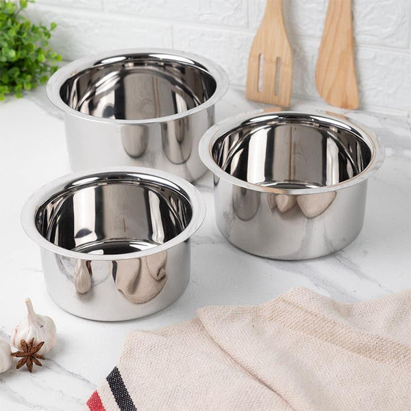 Pateela - Embassy Stainless Steel Pateela - Three Piece Set