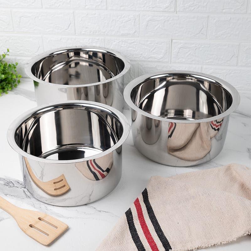 Buy Avsa Stir Pot 4150 5200 6500 ML Set Of Three Pateela from Vaaree