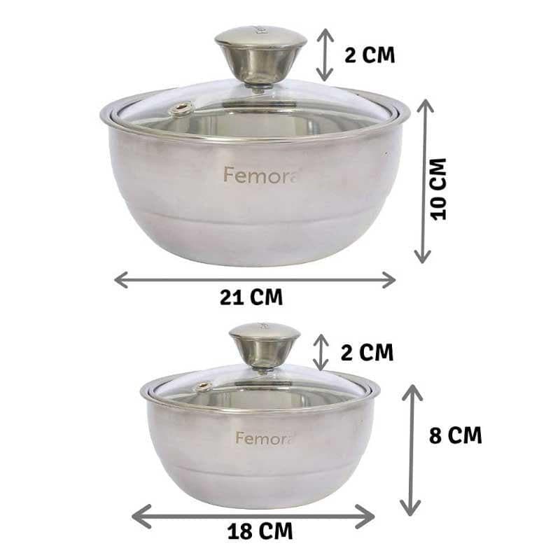 Bowl - Chocola Serving Pot (900 &1500 ML) - Set Of Two